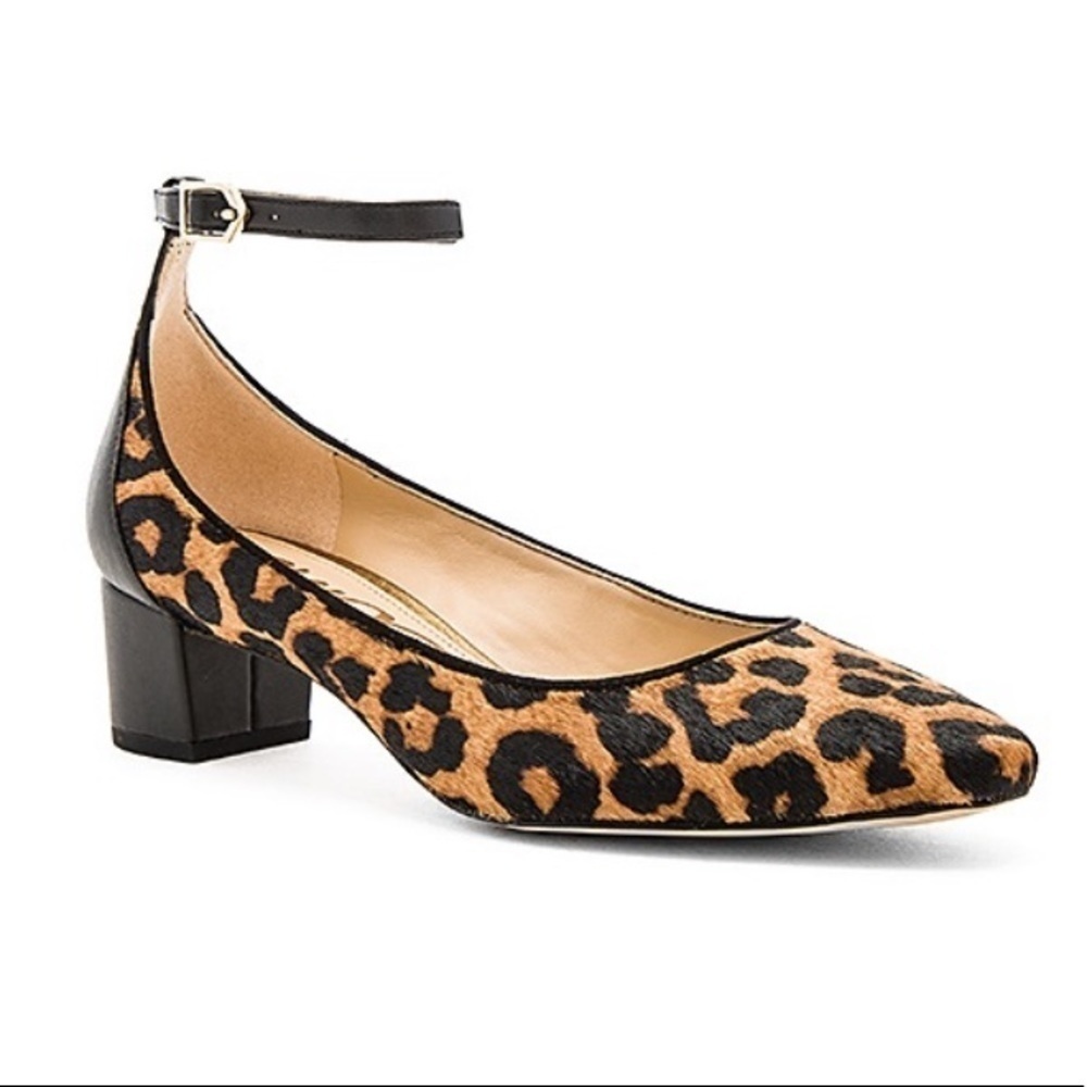 Sam Edelman Lola Leopard Calf Hair Heel Size 6